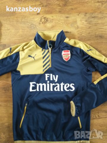 Puma 2015-16 Arsenal 1/4 Zip Training Top - мъжка футболна блуза М, снимка 3 - Спортни дрехи, екипи - 45829883