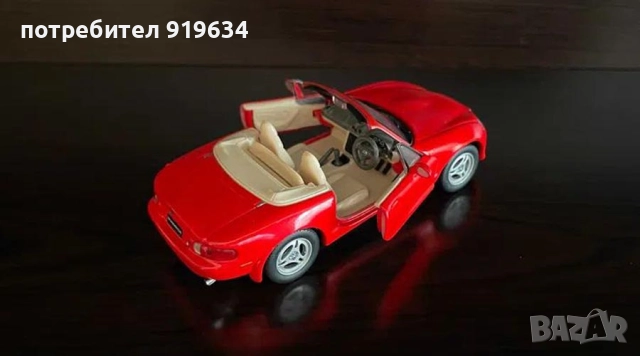 Продавам метална количка Mazda MX-5 (NB) в мащаб 1:43, снимка 5 - Колекции - 39668213