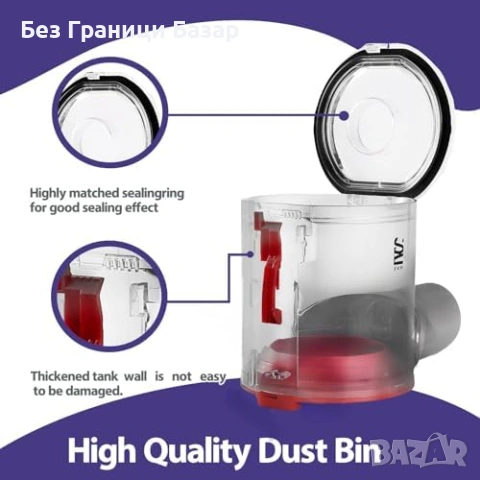 Нов Резервен контейнер Dyson V7 V8 967699-01 с HEPA филтри за прахосмукачка, снимка 6 - Прахосмукачки - 54131159