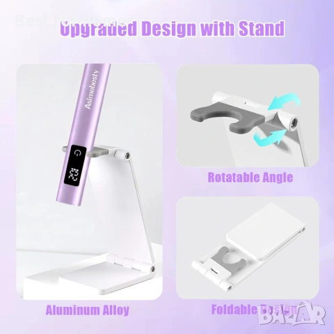  Мини ръчна UV LED лампа за нокти със стойка, снимка 5 - Друга електроника - 54301182