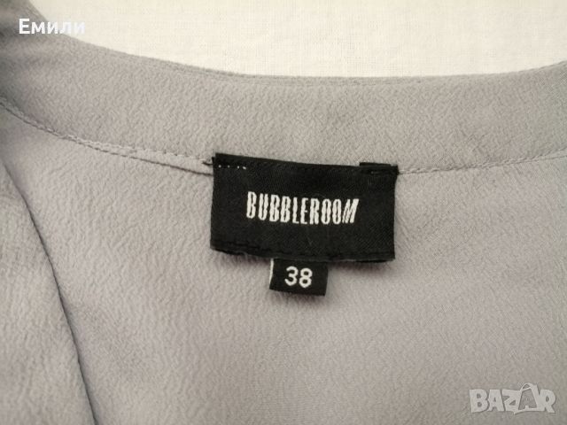 Bubbleroom дамска синя риза блуза с широки ръкави р-р M, снимка 3 - Ризи - 45157066