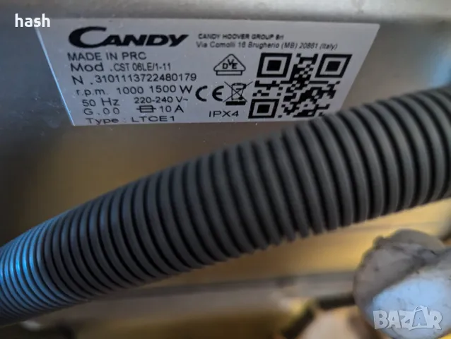 Candy Smart CST 06LE/1-11 Пералня с горно зареждане, 6 kg, 1000 RPM, NFC връзка, снимка 7 - Перални - 47451307