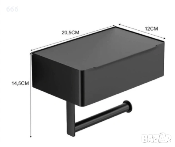 Метален държач за тоалетна хартия с място за съхранение на мокри кърпички и държач за телефон., снимка 5 - Други стоки за дома - 53287977