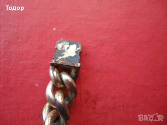 Старинна немска медна гривна с позлата DRGM, снимка 3 - Гривни - 49645821