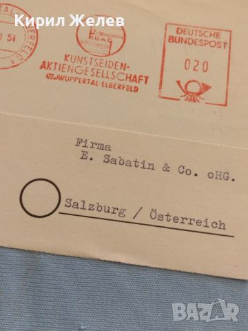 Стар пощенски плик с печати 1954г. Залцбург Австрия за КОЛЕКЦИЯ ДЕКОРАЦИЯ 45754, снимка 6 - Филателия - 46414411