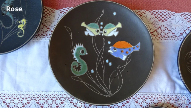 Чинии за стена художествена керамика Ruscha handarbeid , снимка 12 - Декорация за дома - 51138396