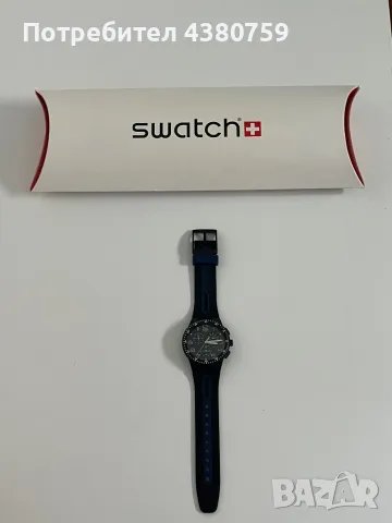 Часовник Swatch тъмносин, снимка 6 - Детски - 49170209