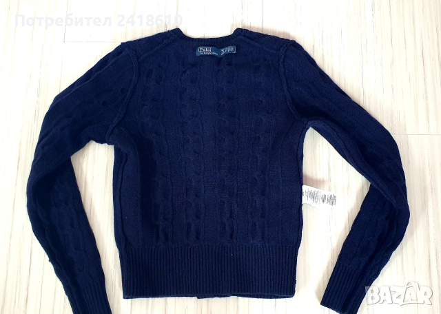 POLO Ralph Lauren Cable Wool / Cashmere Knit Womens Size XXS ОРИГИНАЛ! Дамска Жилетка, снимка 9 - Жилетки - 53579128