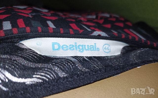 Desigual XL- 44 Ефирна рокля в бохо стил с афро мотиви от шифон и трико с еластичност , снимка 14 - Рокли - 45889306