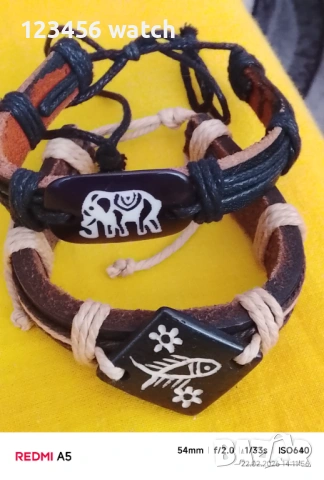 Красиви кожени гривни 2 бр 5 евро, снимка 4 - Гривни - 53581583