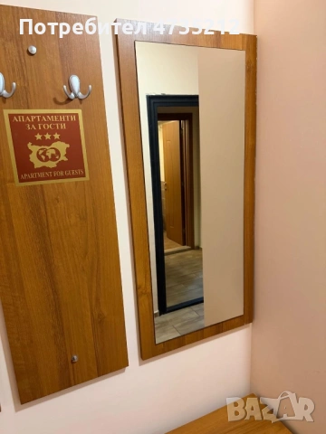 Шкаф за обувки, плоскости със закачалки и огледало, снимка 3 - Портманта - 53447054