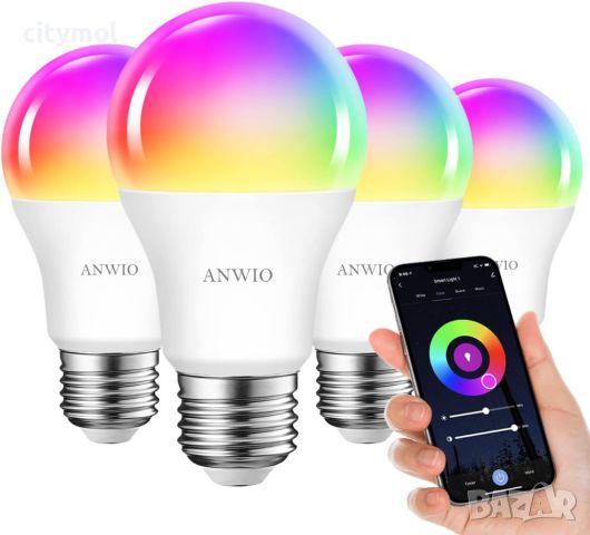 ANWIO E27 Smart WiFi LED лампа, 1521Lm, 12 W, Alexa, Google, TUYA ,SmartLife, E27, снимка 6 - Лед осветление - 46197689