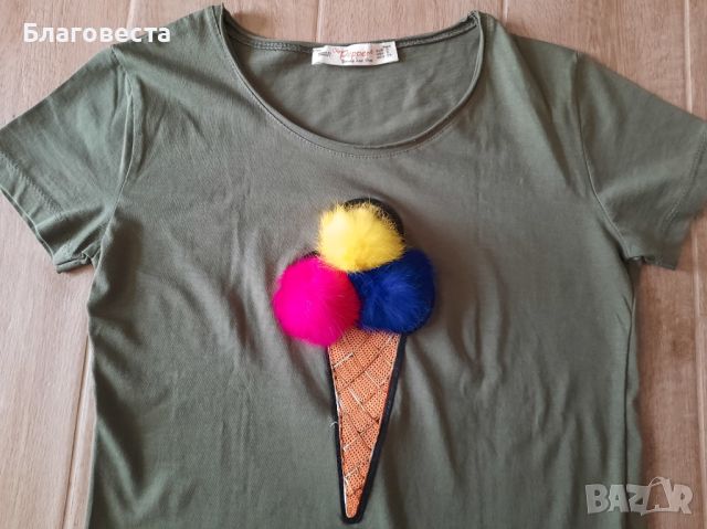 Сет: пола и тениска (акцент-сладолед) , снимка 2 - Тениски - 45447799
