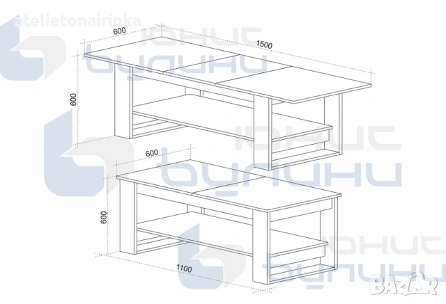 Разтегателна холна маса Денвър, снимка 3 - Маси - 49359758