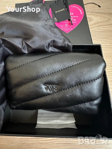 Чисто нова Чанта Pinko micro puff bag черна, снимка 3 - Чанти - 54049198