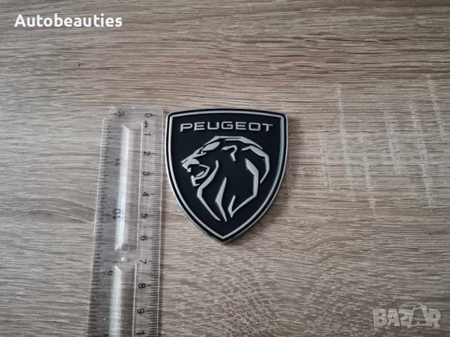 метална сребриста емблема Пежо Peugeot с новото лого, снимка 3 - Аксесоари и консумативи - 46391377