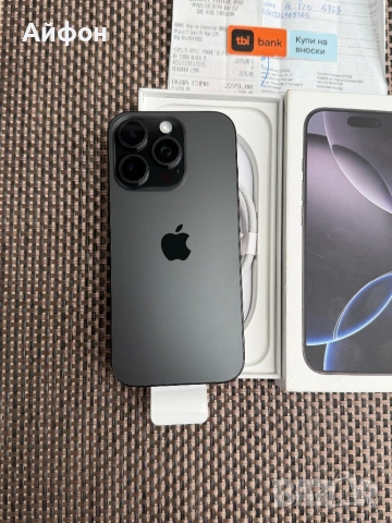КАТО НОВ!/*ЛИЗИНГ*/ iPhone 16 Pro 128Gb Black Titanium 24М гаранция, снимка 3 - Apple iPhone - 53018789