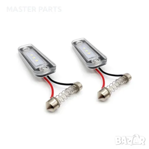 LED плафони заден регистрационен номер Mercedes W211 W203 C219 R171 E/C/CLS/SLK-Class, снимка 6 - Части - 47636628