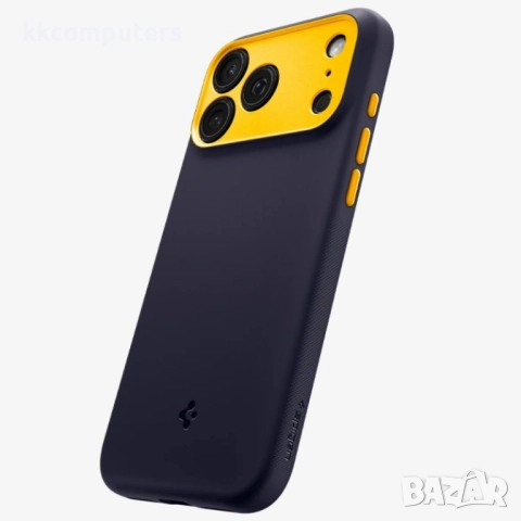 Оригинален кейс Spigen Nano Pop MagSafe и Протектор За iPhone 17 Pro (6.3), Тъмносин, снимка 4 - Калъфи, кейсове - 52041550