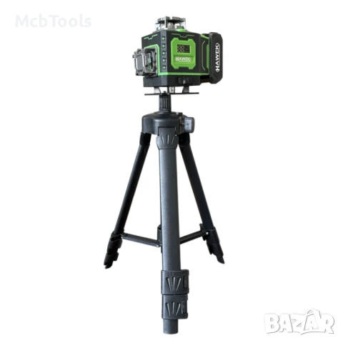 Професионален комплект от 4D лазерен нивелир с 16 линии и лазерна ролетка 50 метра HAWEK, снимка 2 - Измервателни инструменти - 51123954