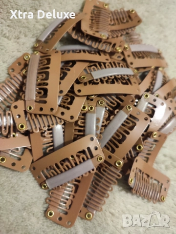 Клипси/щипки/фиби за екстеншъни/коси/перуки - 3.2см, снимка 5 - Аксесоари за коса - 52800389