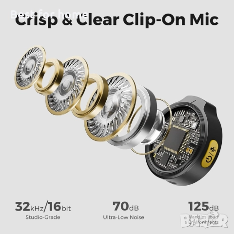 Безжични микрофони NearStream Lavalier за iPhone/Android/PC., снимка 6 - Микрофони - 52525060