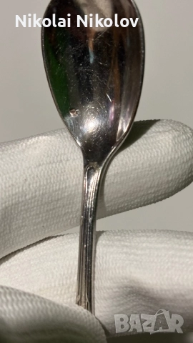 Сребърна лъжица, снимка 4 - Антикварни и старинни предмети - 52100938