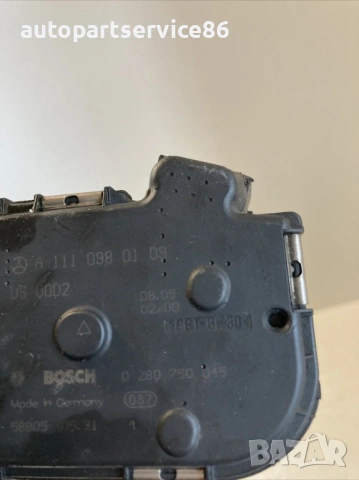 Дроселова клапа за Mercedes CLK W209 200 Kompressor (2005) A1110980109, снимка 2 - Части - 53862739