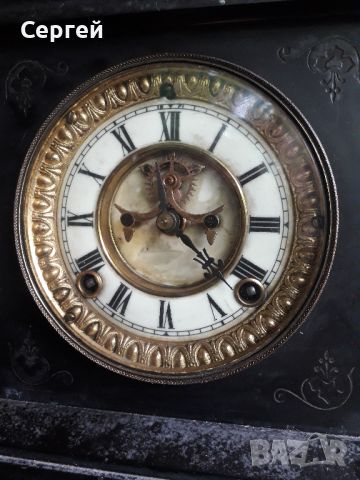 Стар каминен часовник , снимка 2 - Антикварни и старинни предмети - 45964148