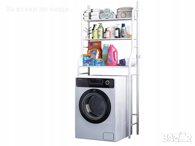 Стелаж над пералня или тоалетна Laundry Rack TW-106, Стоманен, Голям размер, Без дупчене на стените