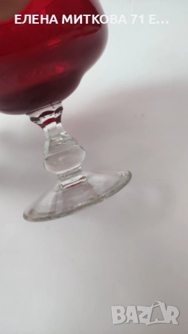 Две масивни чаши от рубинен кристал, снимка 6 - Чаши - 53557290