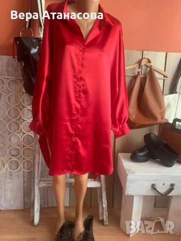 ♥️♥️♥️ Сатенена роккя/туника в свободна кройка💄