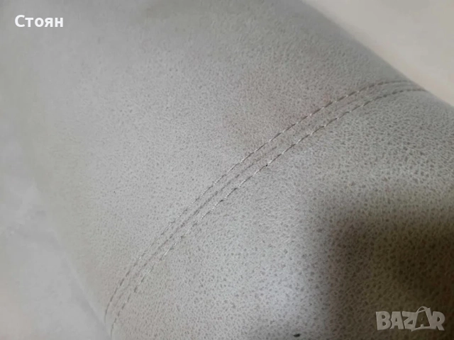 Кремав диван двойка от плат, снимка 3 - Дивани и мека мебел - 51955866