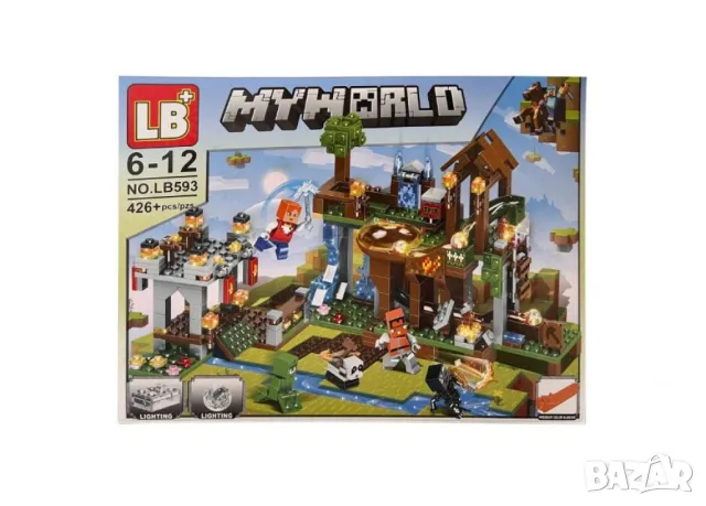 Конструктор LB Minecraft My World LB593, 426 части, със светещи елементи, снимка 2 - Конструктори - 49546228