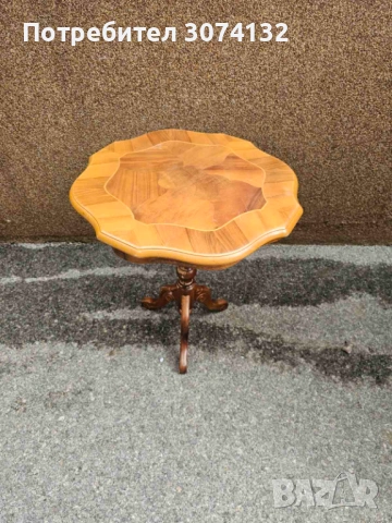 Помощна масичка с интарзия, снимка 2 - Маси - 53500255