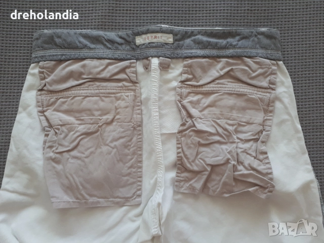 Бял панталон - лен и памук – Esprit – 30/34 , снимка 6 - Панталони - 51810989