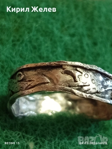 Дизайнерска АРТ сребърна халка уникална много красива 52004, снимка 6 - Пръстени - 53410360