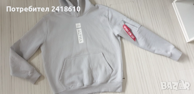 Alpha Industries Cotton Hoodie  Mens Size L НОВО! ОРИГИНАЛ! Мъжки Суитчър!, снимка 6 - Суичъри - 52471448