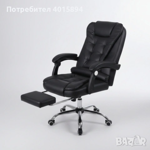 Ергономичен въртящ се офис стол с масаж и поставка за крака, снимка 7 - Столове - 53196713