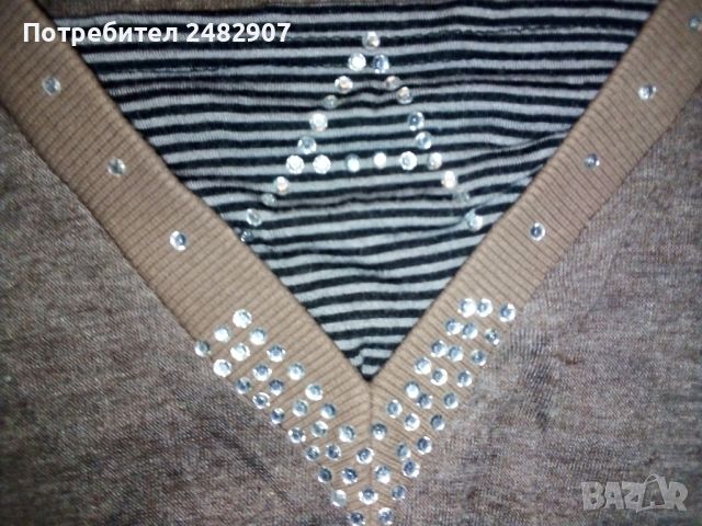 Комплект - дамска блуза  и потник, снимка 10 - Блузи с дълъг ръкав и пуловери - 45097178