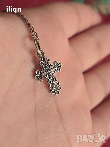 Сребърен синджир с висулка. 45см. Цена 18,99лв. За Севлиево безплатна доставка., снимка 4 - Колиета, медальони, синджири - 51394843