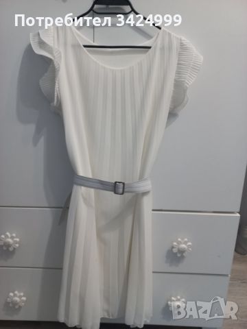 Дамска бяла къса рокля