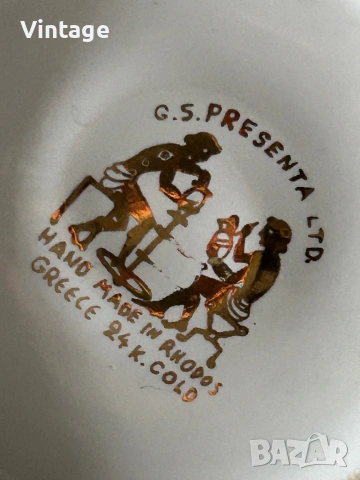 Порцеланова бонбониера/ фруктиера с 24к Gold, снимка 8 - Колекции - 53983322