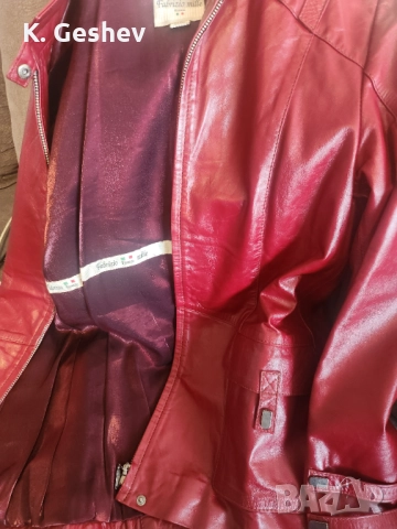 Дамско кожено яке fabrizio mile размер S, снимка 5 - Якета - 52512829