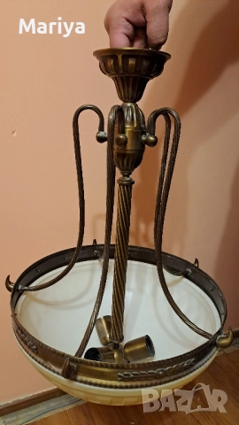 Масивен абажур за таван, снимка 4 - Полилеи - 52509202