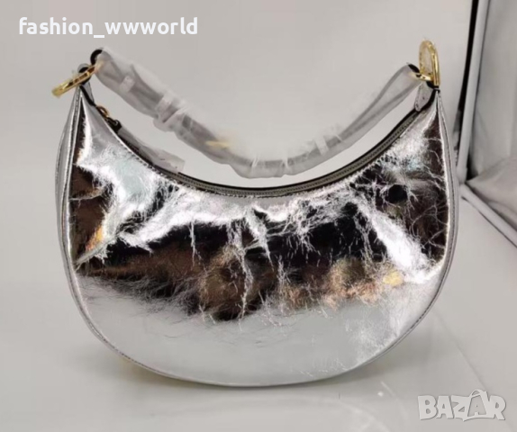 Дамска чанта Fendi silver nano fendigraphy репликариплика, снимка 8 - Чанти - 44959695