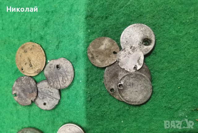 Лот стари сребърни бронзови и медни монети от накит, снимка 3 - Нумизматика и бонистика - 44972440