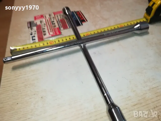 Кръстат ключ усилен 17мм/19мм/21мм + вложка 1/2 за камък по избор 2803251810, снимка 2 - Аксесоари и консумативи - 49678387