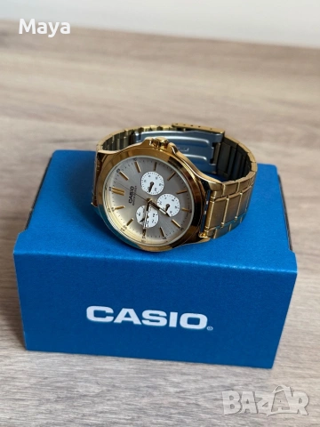Casio MTP-V300G Златен Мъжки Часовник – като нов + кутия, снимка 2 - Мъжки - 53742285
