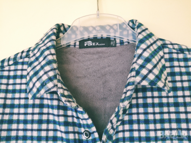 FGZX Flannel Fleece Treking Shirt / XS-S* / топла мъжка поларена карирана риза / състояние: ново, снимка 10 - Спортна екипировка - 44956594